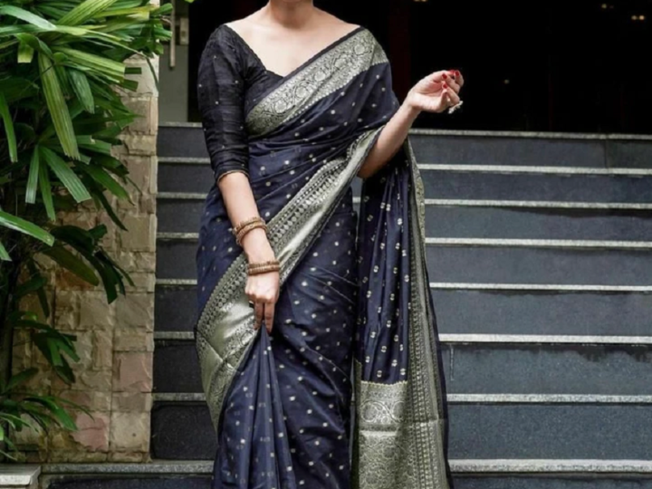 “Tradition Meets Trend: Copper Zari Sarees, Baby Gold Bracelets & Modern Women’s Wear”