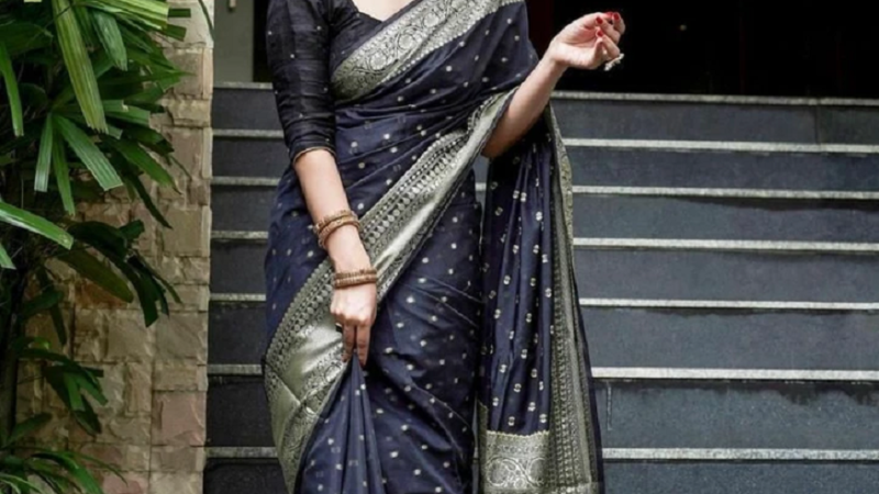 “Tradition Meets Trend: Copper Zari Sarees, Baby Gold Bracelets & Modern Women’s Wear”